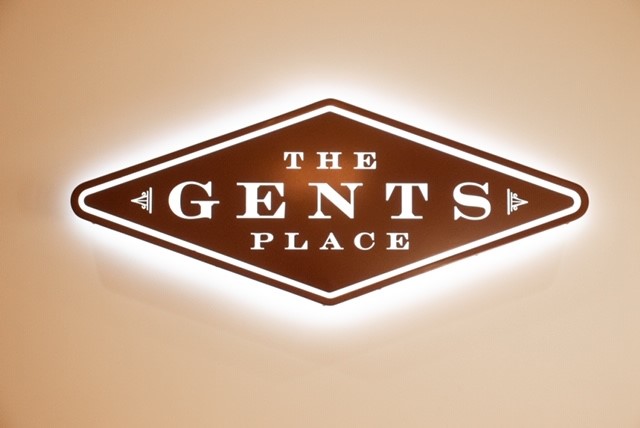 Deer Park The Gents Place Logo backlit